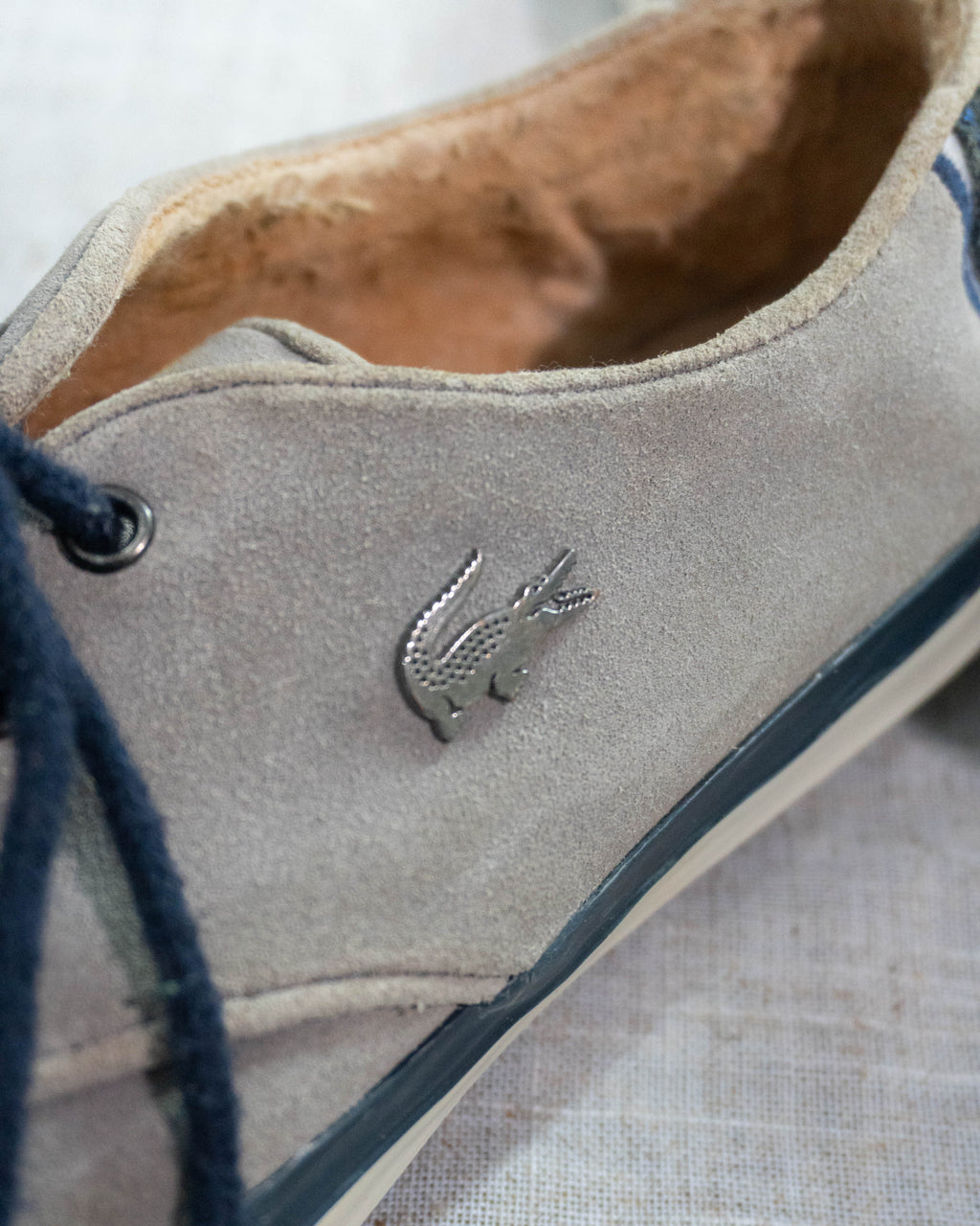 Lacoste suede boat shoes beige Pakistan pre loved EU 42